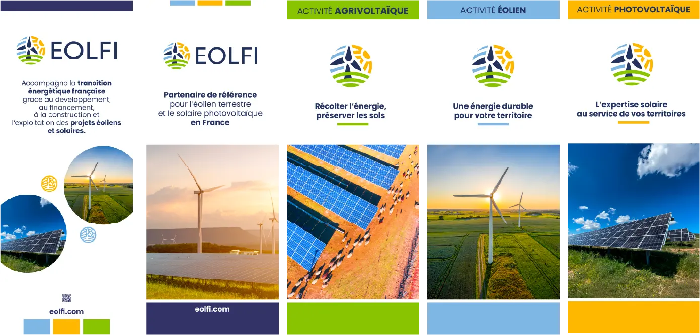 EOLFI roll-up EOLFI habillage stand d'un salon sur les énergies renouvelables