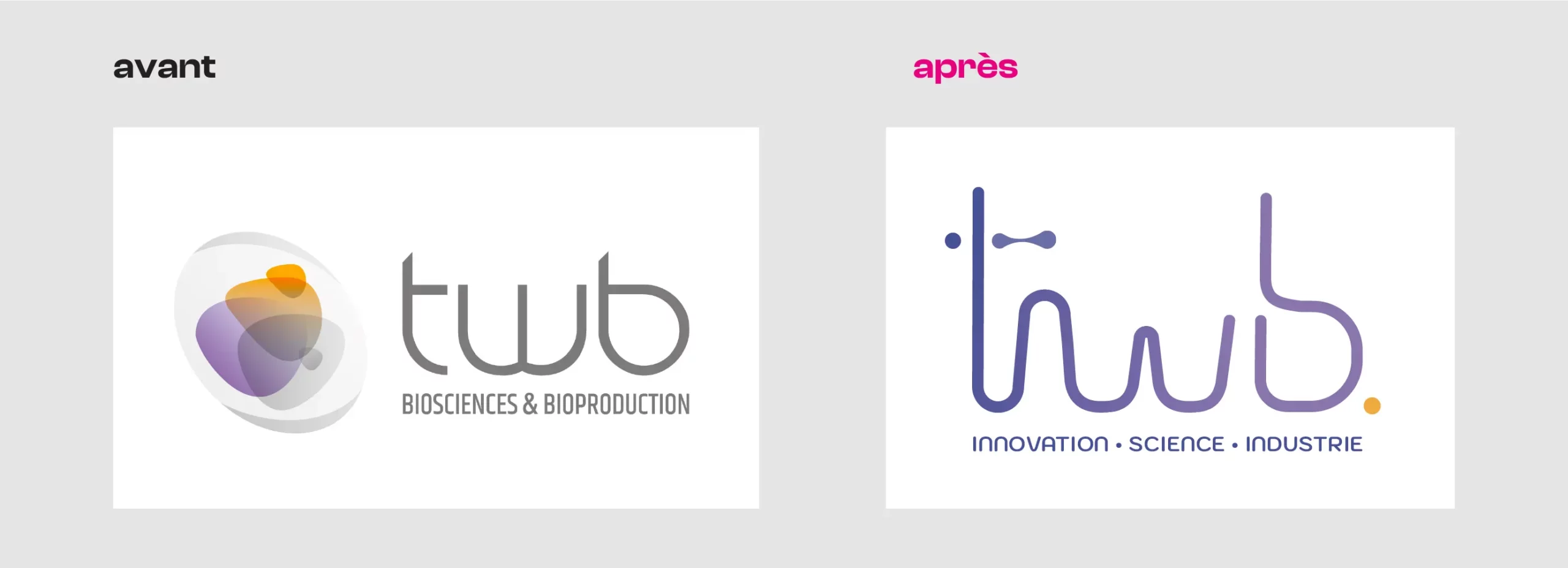 TWB refont logo logo TWB avant après rebranding/refonte