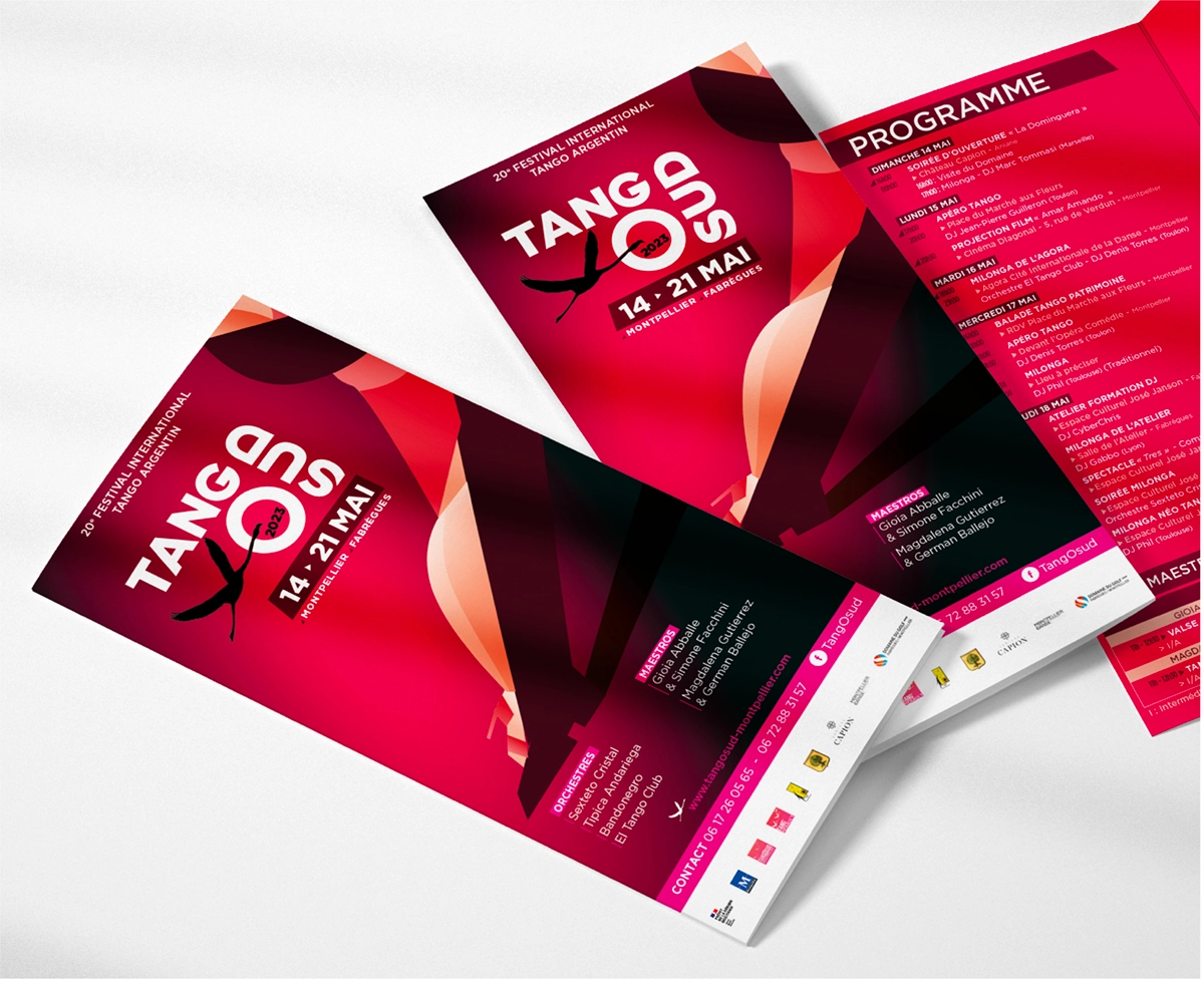 Couverture programme festival tango argentin Tangosud à Montpellier édition 2025