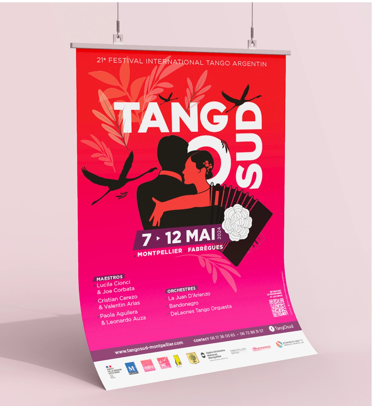 Affiche festival tango argentin Tangosud à Montpellier édition 2024
