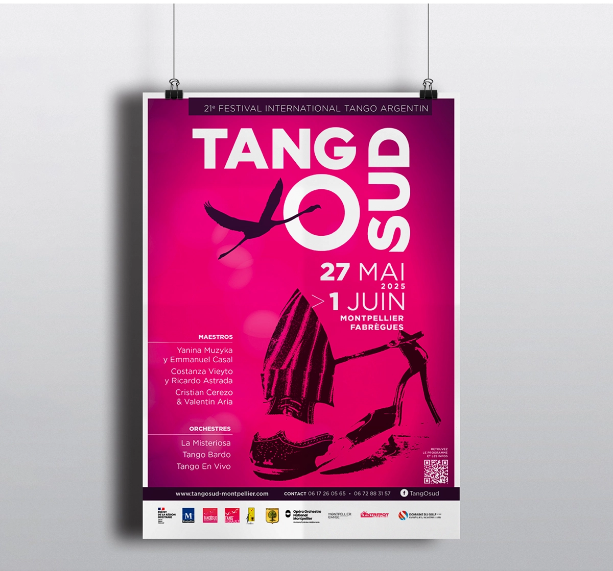 Affiche festival tango argentin Tangosud à Montpellier édition 2025